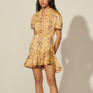Sandro SUZETTE Yellow Floral Dress